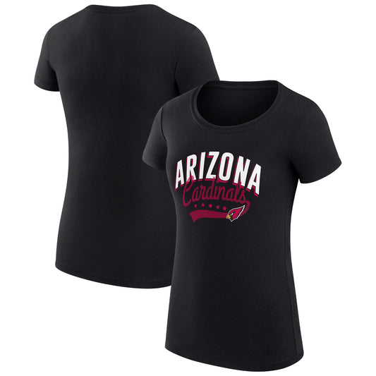 Women's G-III 4Her by Carl Banks Black Arizona Cardinals Filigree Logo Fitted T-Shirt