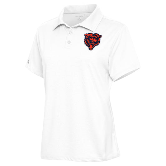 Women's Antigua White Chicago Bears Motivated Polo