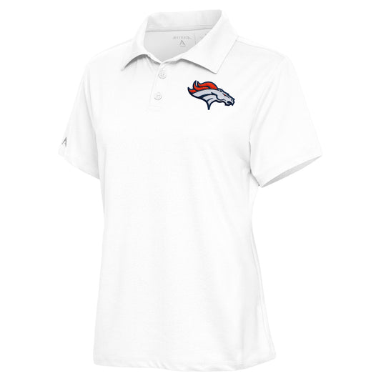 Women's Antigua White Denver Broncos Motivated Polo