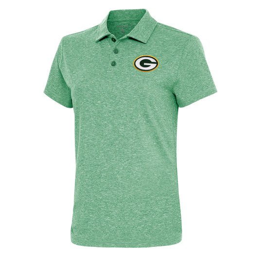 Women's Antigua Green Green Bay Packers Motivated Polo