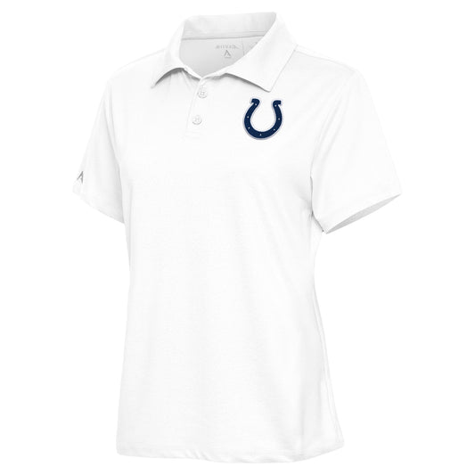 Women's Antigua White Indianapolis Colts Motivated Polo