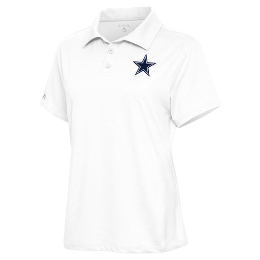 Women's Antigua White Dallas Cowboys Motivated Polo