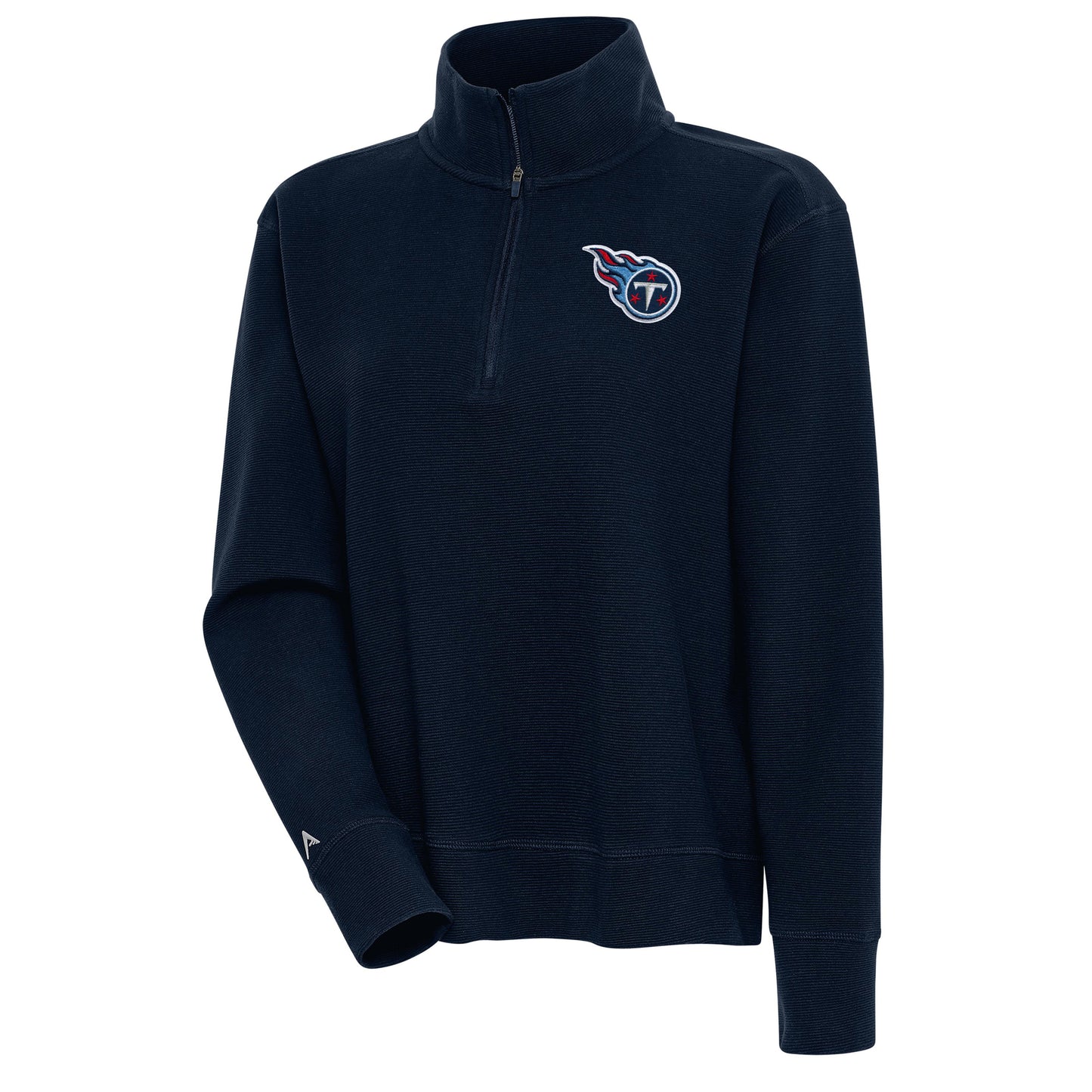 Women's Antigua Navy Tennessee Titans Portal Quarter-Zip Pullover Top