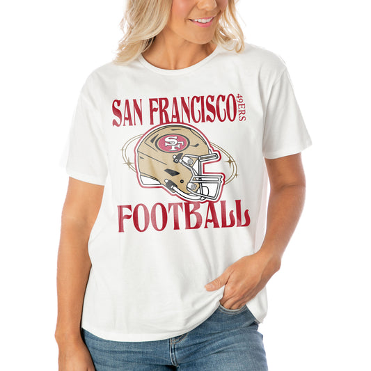 Women's Gameday Couture  White San Francisco 49ers Victorious Vixen T-Shirt