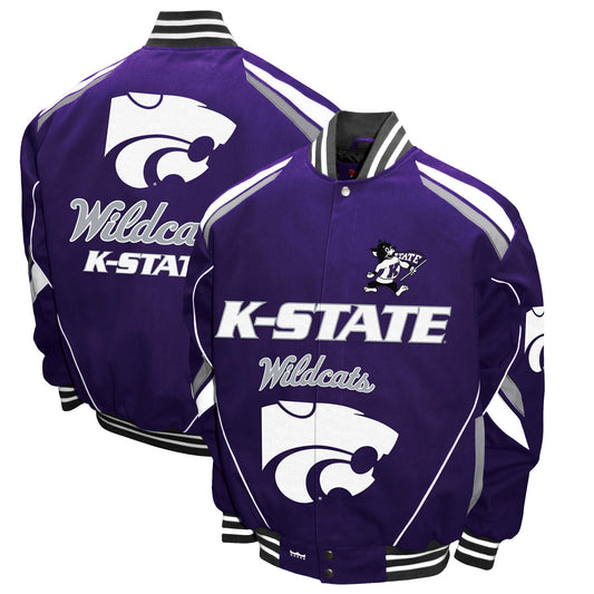 Men's Franchise Club Purple Kansas State Wildcats Stout Twill Full-Snap Jacket