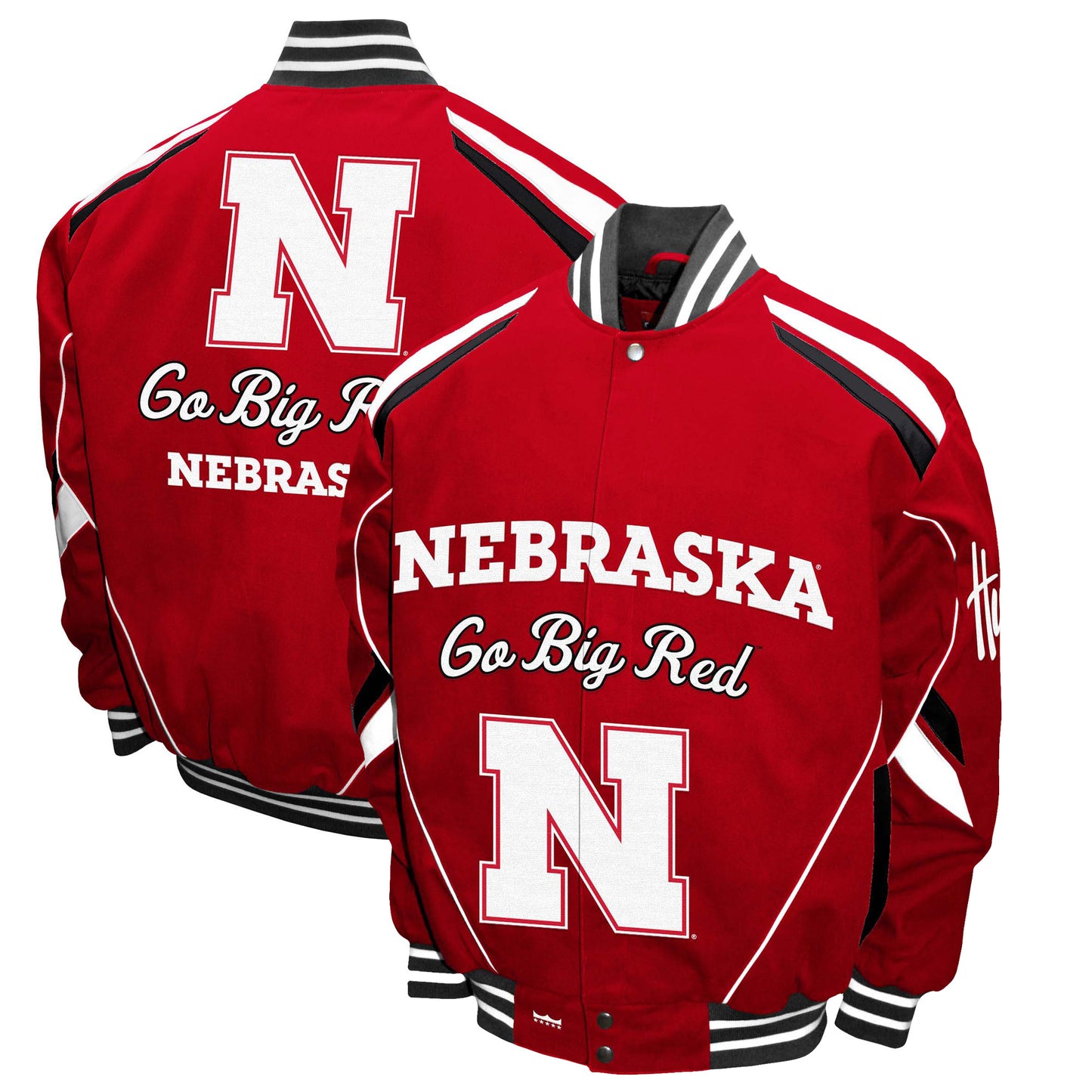 Men's Franchise Club Scarlet Nebraska Huskers Stout Twill Full-Snap Jacket
