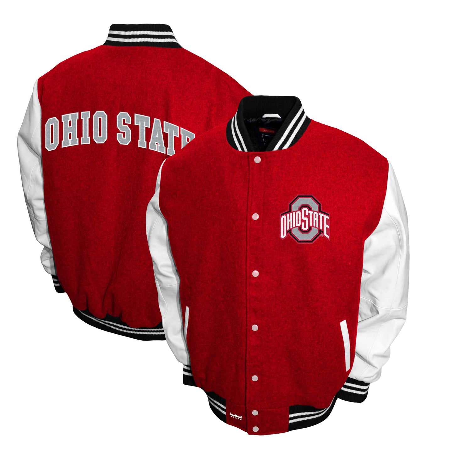 Men's Franchise Club Scarlet Ohio State Buckeyes Graduate Full-Snap Jacket