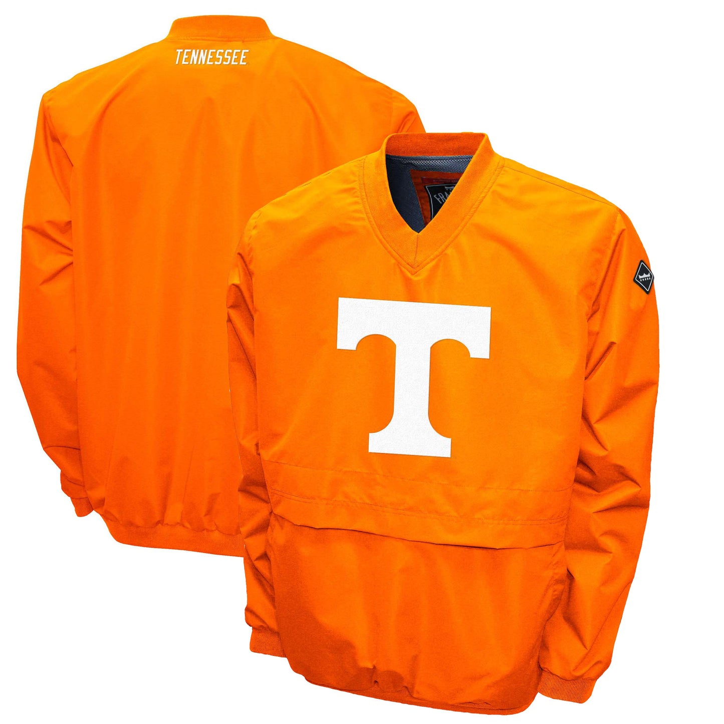 Men's Franchise Club Tennessee Orange Tennessee Volunteers Windshell Big Logo V-Neck Pullover Jacket