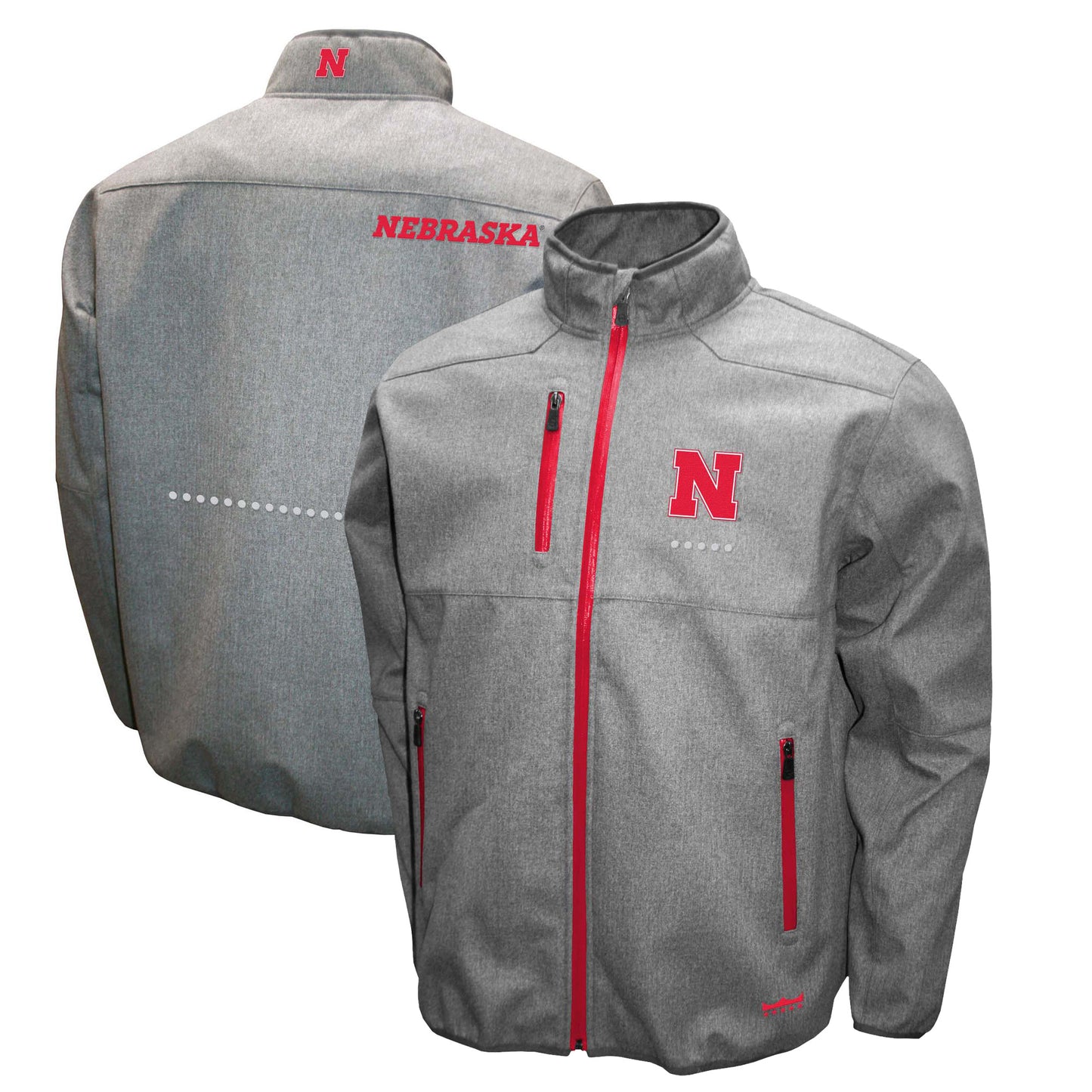 Men's Franchise Club Gray Nebraska Huskers X-Tech Full-Zip Jacket