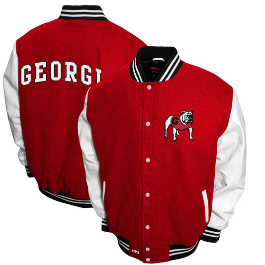 Men's Franchise Club Red Georgia Bulldogs Big & Tall Graduate Full-Snap Jacket