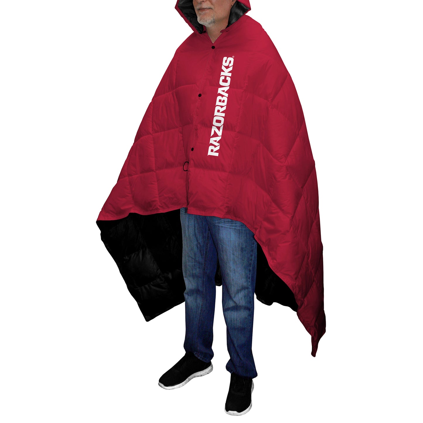 Men's Franchise Club Cardinal Arkansas Razorbacks All-Cover Full-Snap Poncho