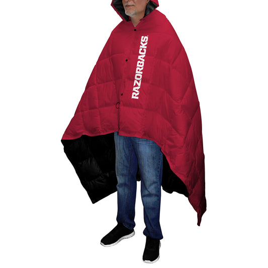 Men's Franchise Club Cardinal Arkansas Razorbacks All-Cover Full-Snap Poncho