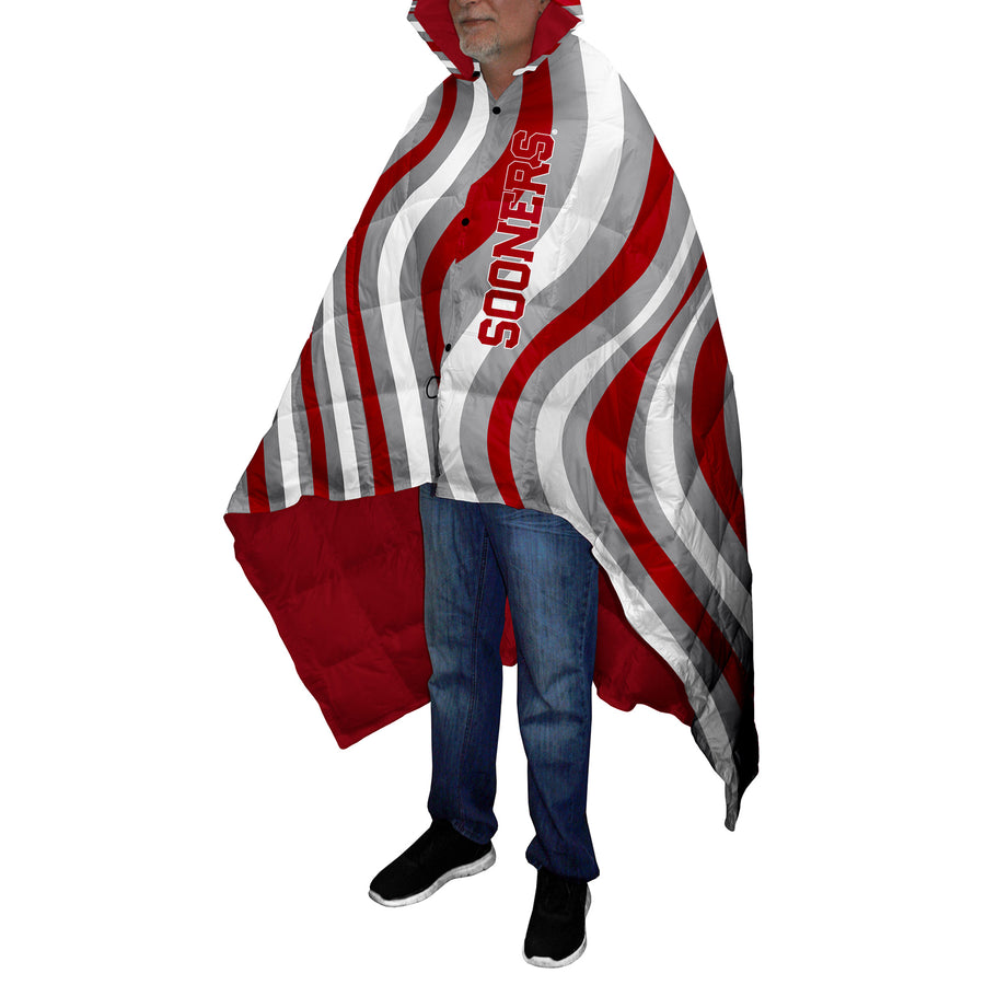 Men's Franchise Club Crimson Oklahoma Sooners All-Cover Full-Snap Poncho