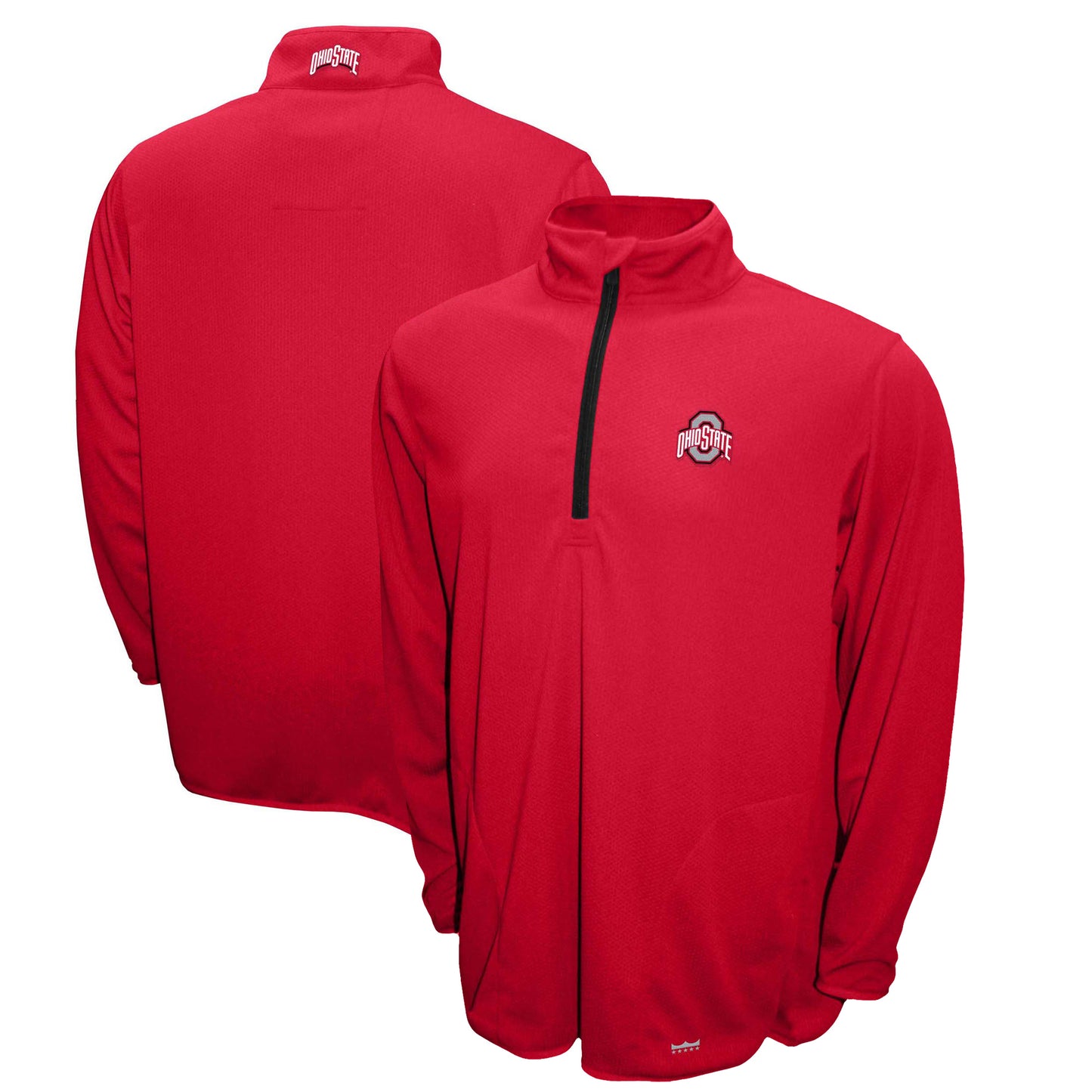 Men's Franchise Club Scarlet Ohio State Buckeyes Breeze Quarter-Zip Pullover