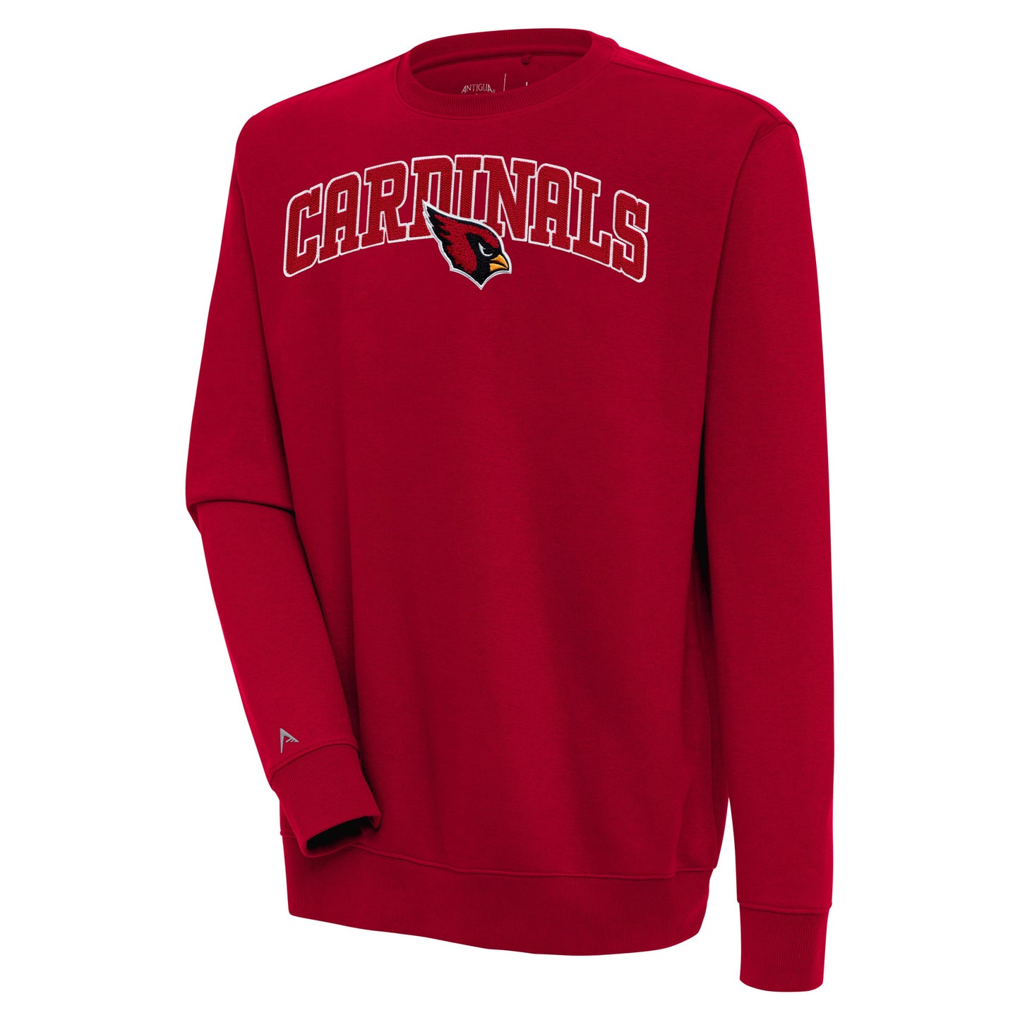 Men's Antigua  Cardinal Arizona Cardinals Victory Chenille Pullover Sweatshirt