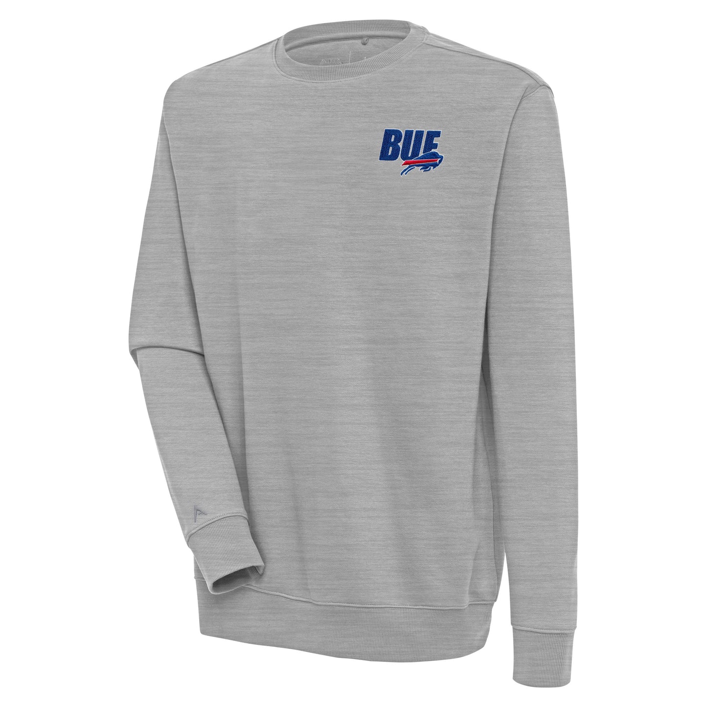 Men's Antigua  Heather Gray Buffalo Bills Victory Pullover Sweatshirt