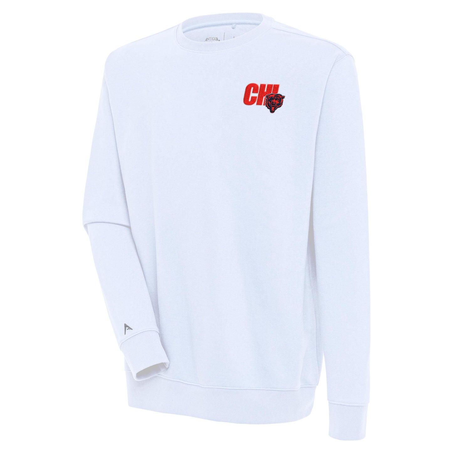 Men's Antigua  White Chicago Bears Victory Pullover Sweatshirt