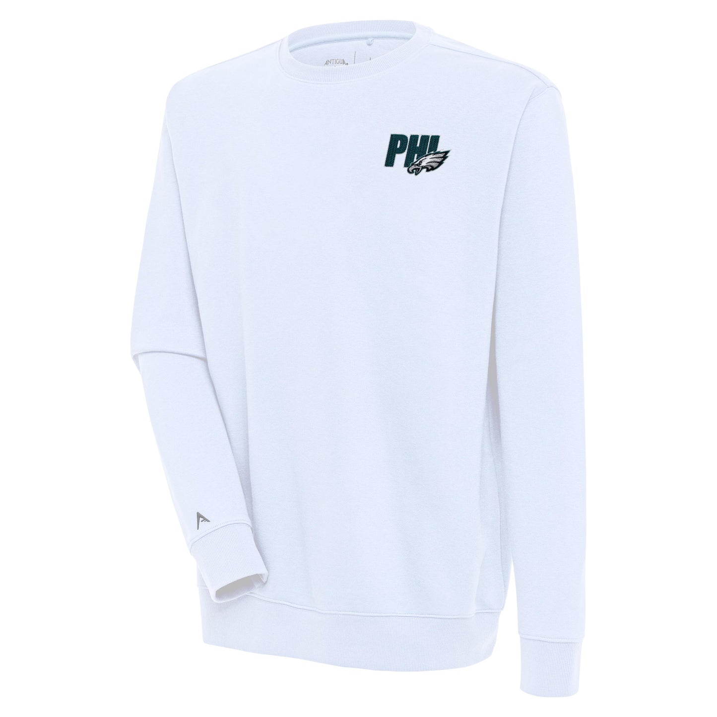 Men's Antigua  White Philadelphia Eagles Victory Pullover Sweatshirt