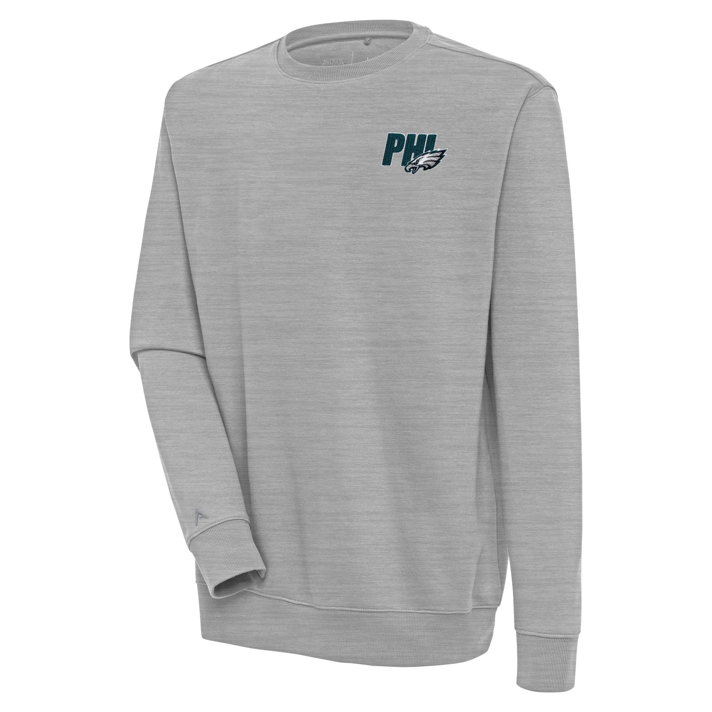 Men's Antigua  Heather Gray Philadelphia Eagles Victory Pullover Sweatshirt