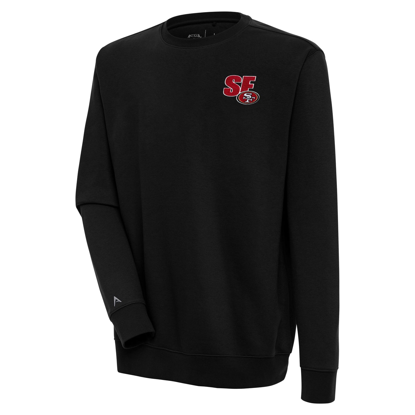 Men's Antigua  Black San Francisco 49ers Victory Pullover Sweatshirt
