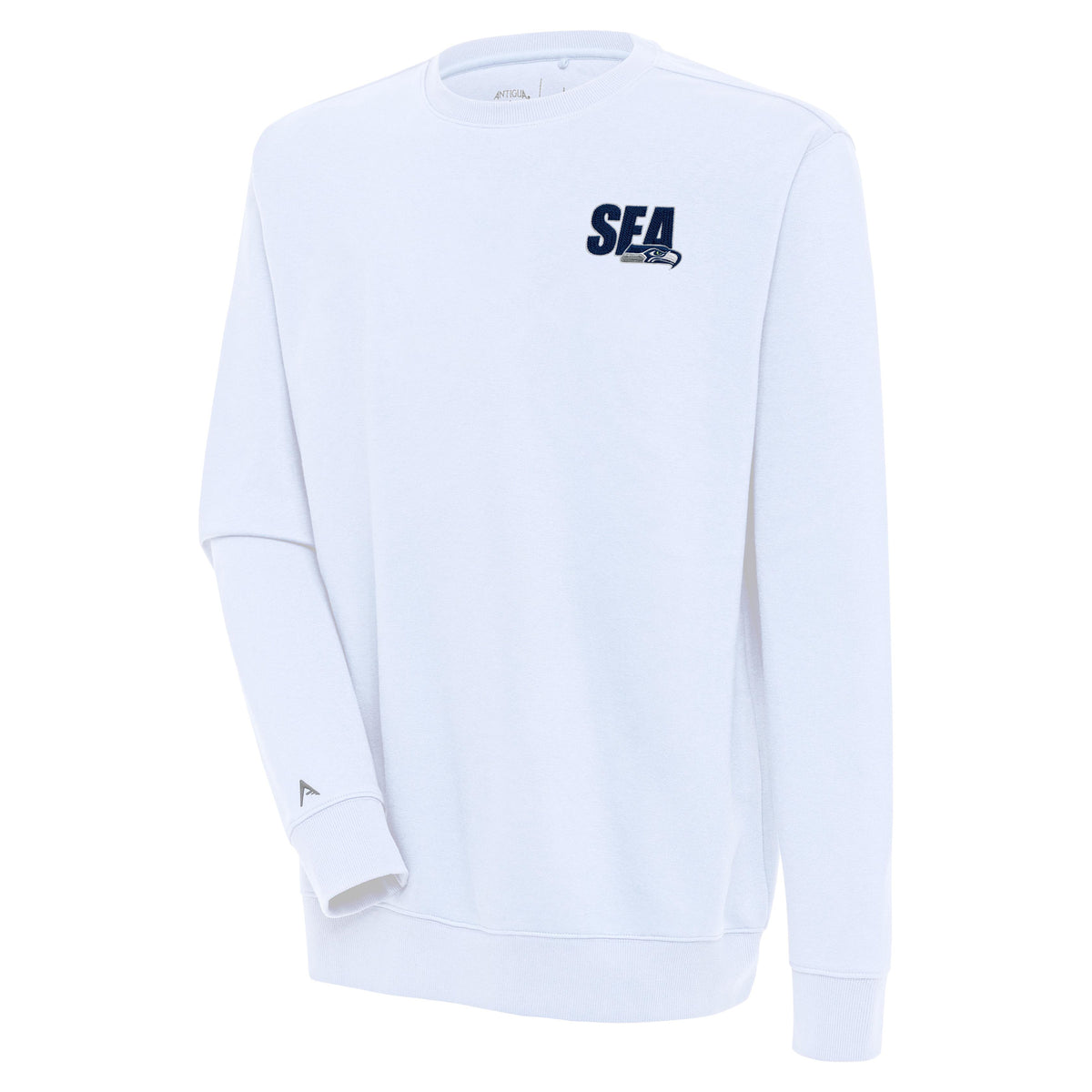 Men's Antigua  White Seattle Seahawks Victory Pullover Sweatshirt