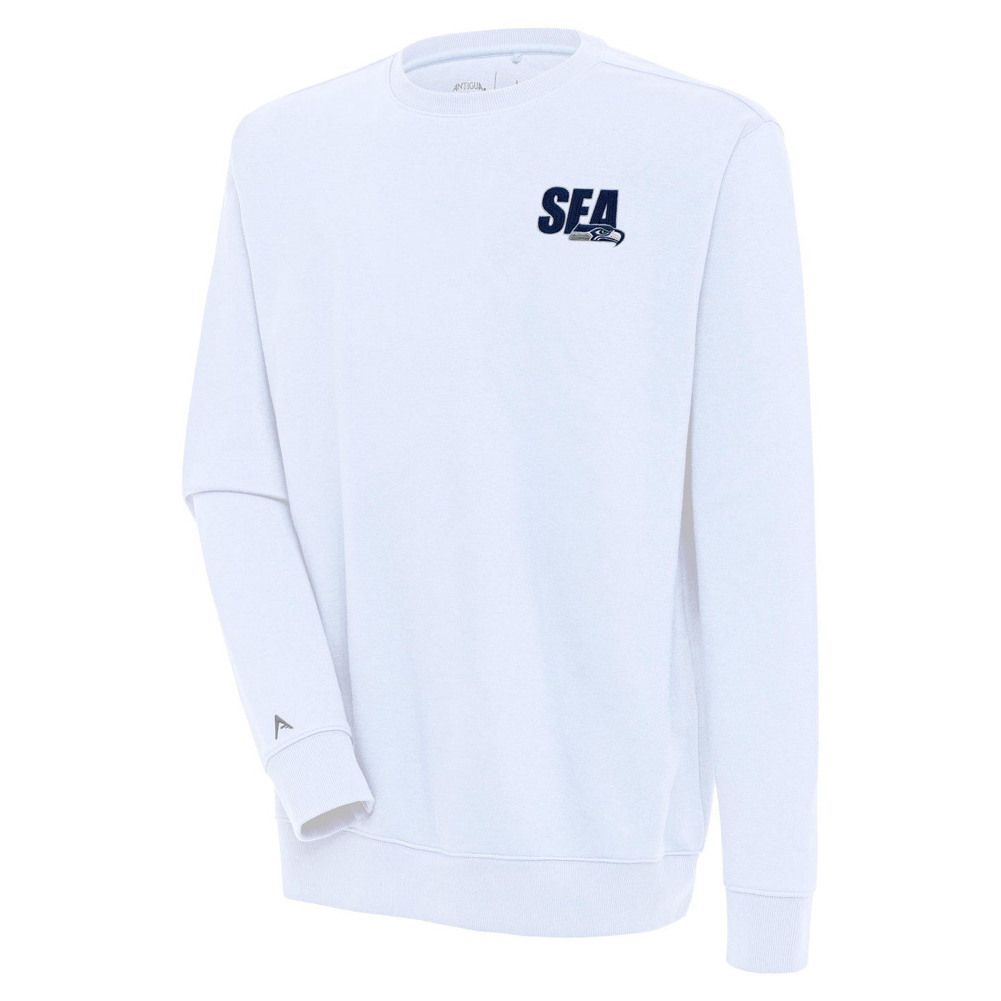 Men's Antigua  White Seattle Seahawks Victory Pullover Sweatshirt