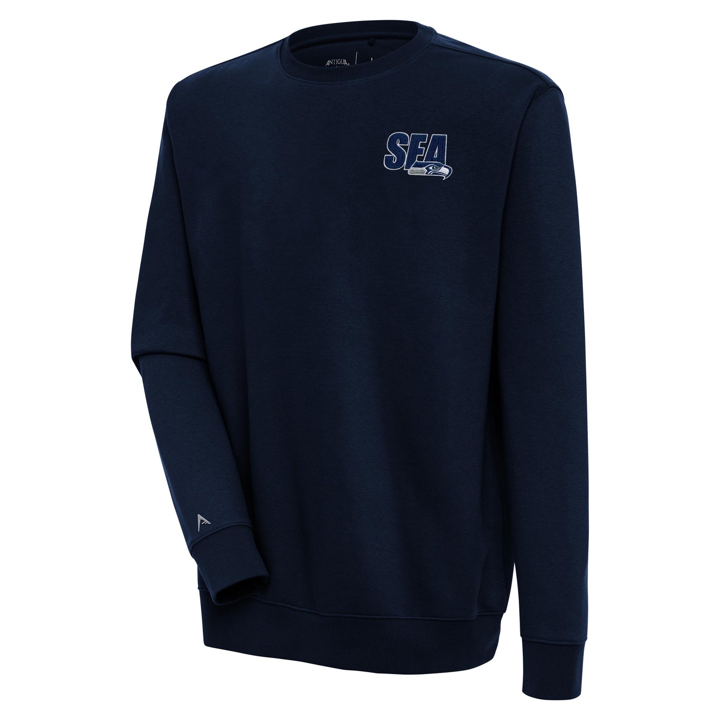 Men's Antigua  College Navy Seattle Seahawks Victory Pullover Sweatshirt