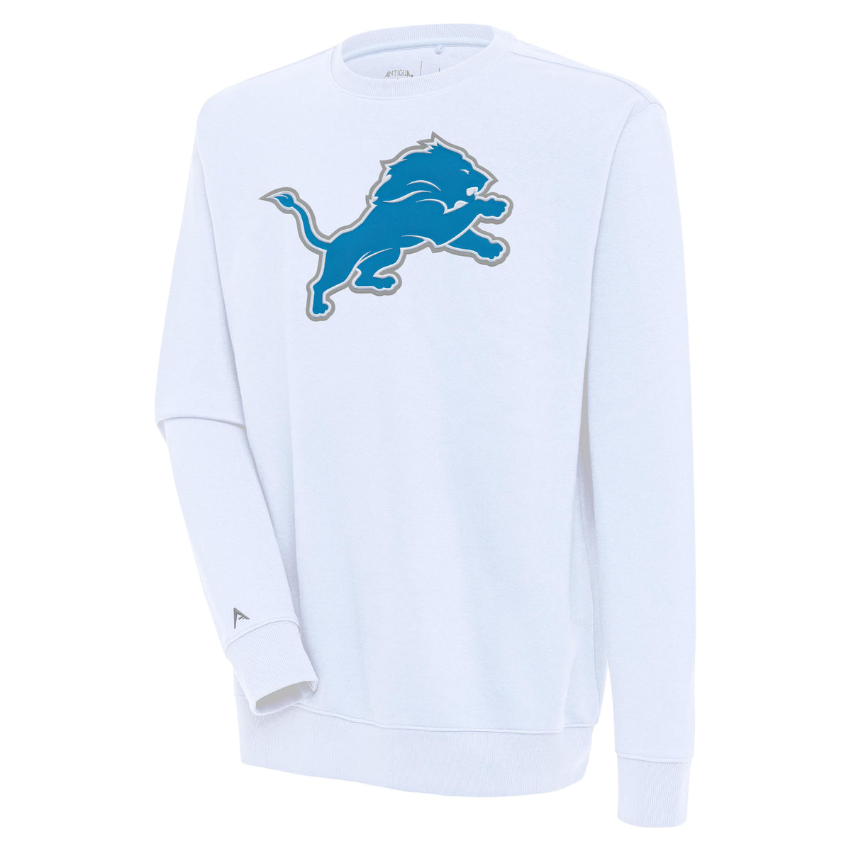 Men's Antigua  White Detroit Lions Victory Pullover Sweatshirt