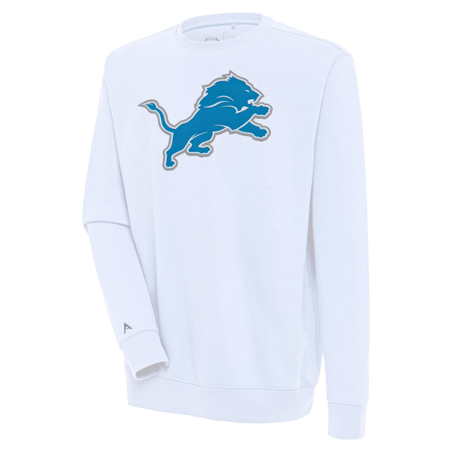 Men's Antigua  White Detroit Lions Victory Pullover Sweatshirt