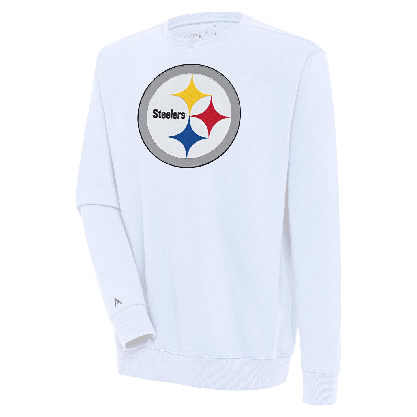 Men's Antigua  White Pittsburgh Steelers Victory Pullover Sweatshirt