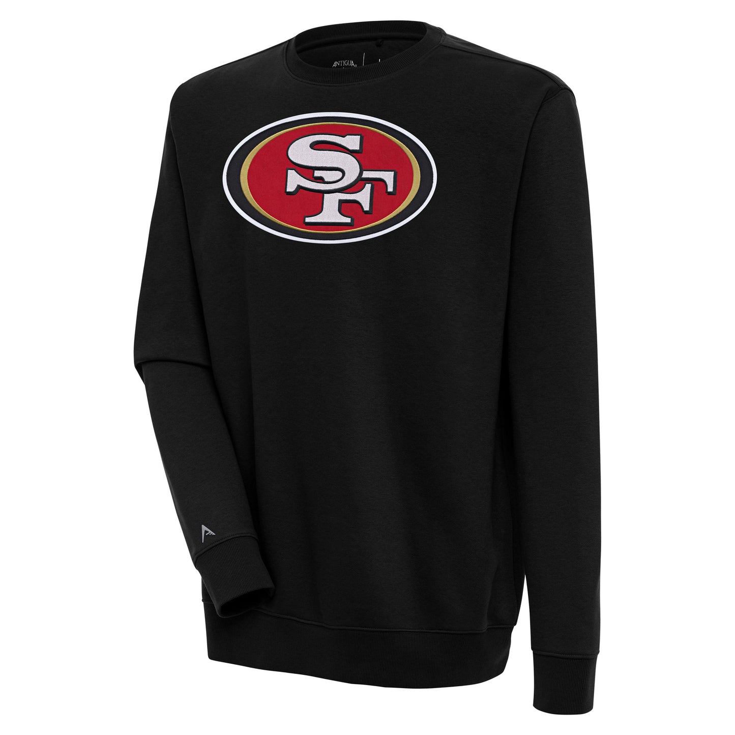 Men's Antigua  Black San Francisco 49ers Victory Pullover Sweatshirt
