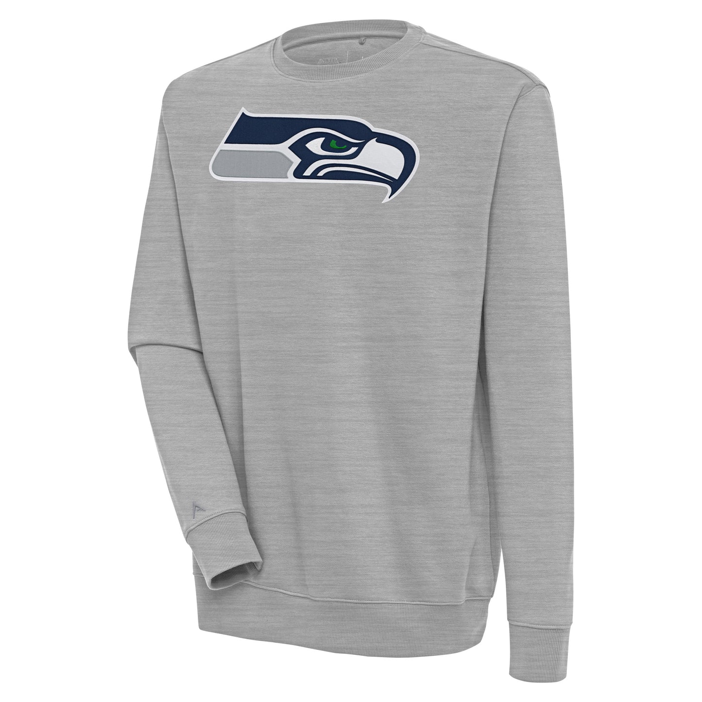 Men's Antigua  Heather Gray Seattle Seahawks Victory Pullover Sweatshirt