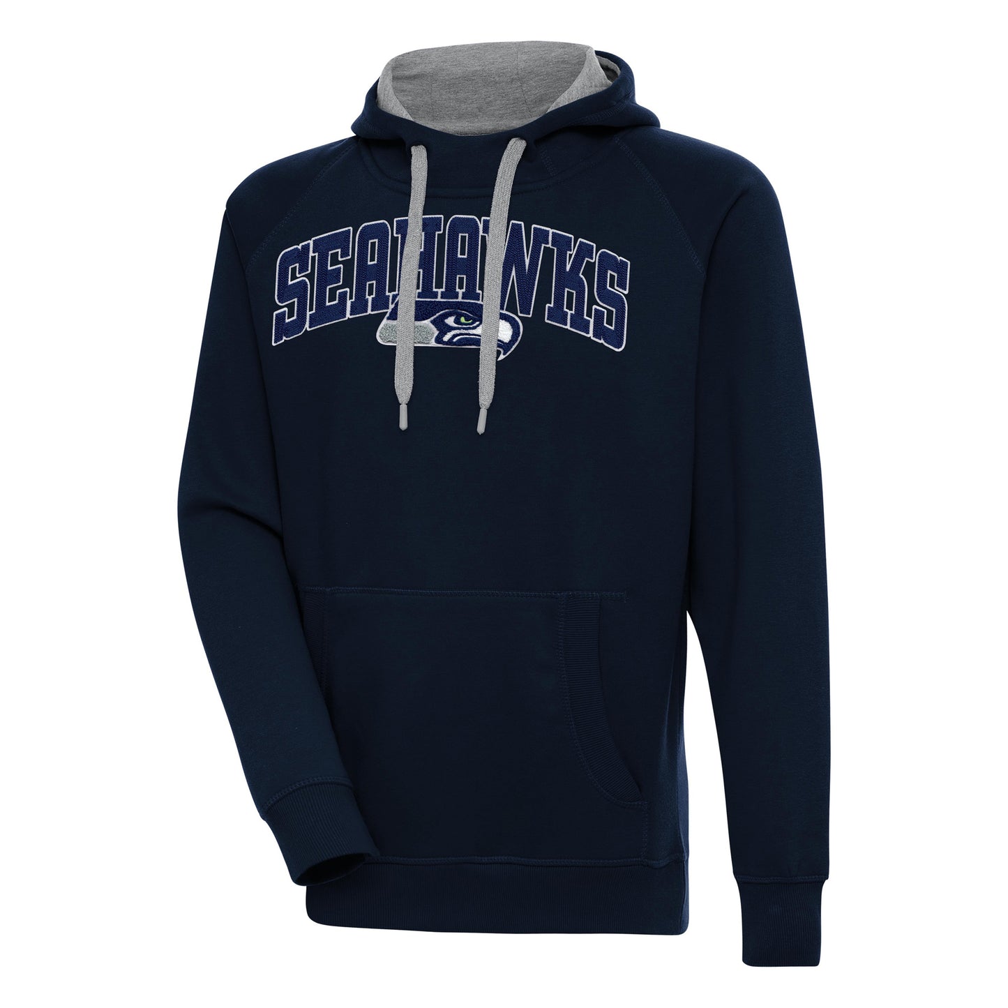 Men's Antigua  College Navy Seattle Seahawks Victory Pullover Hoodie