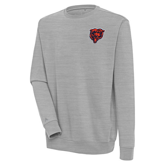 Men's Antigua  Heather Gray Chicago Bears Victory Pullover Sweatshirt