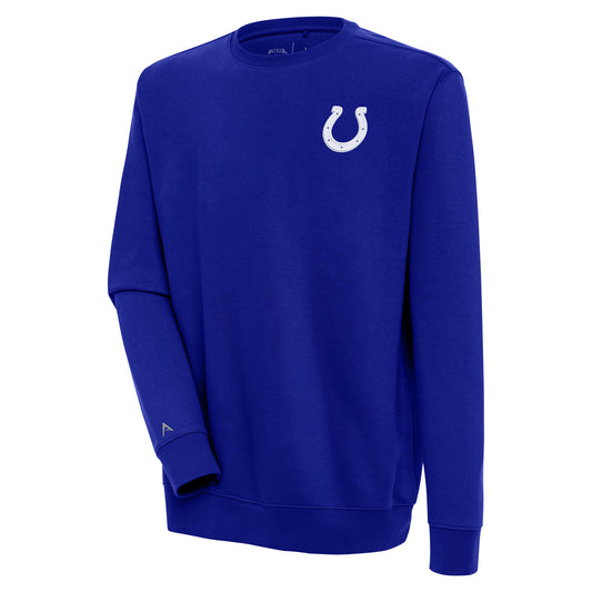 Men's Antigua  Royal Indianapolis Colts Victory Pullover Sweatshirt