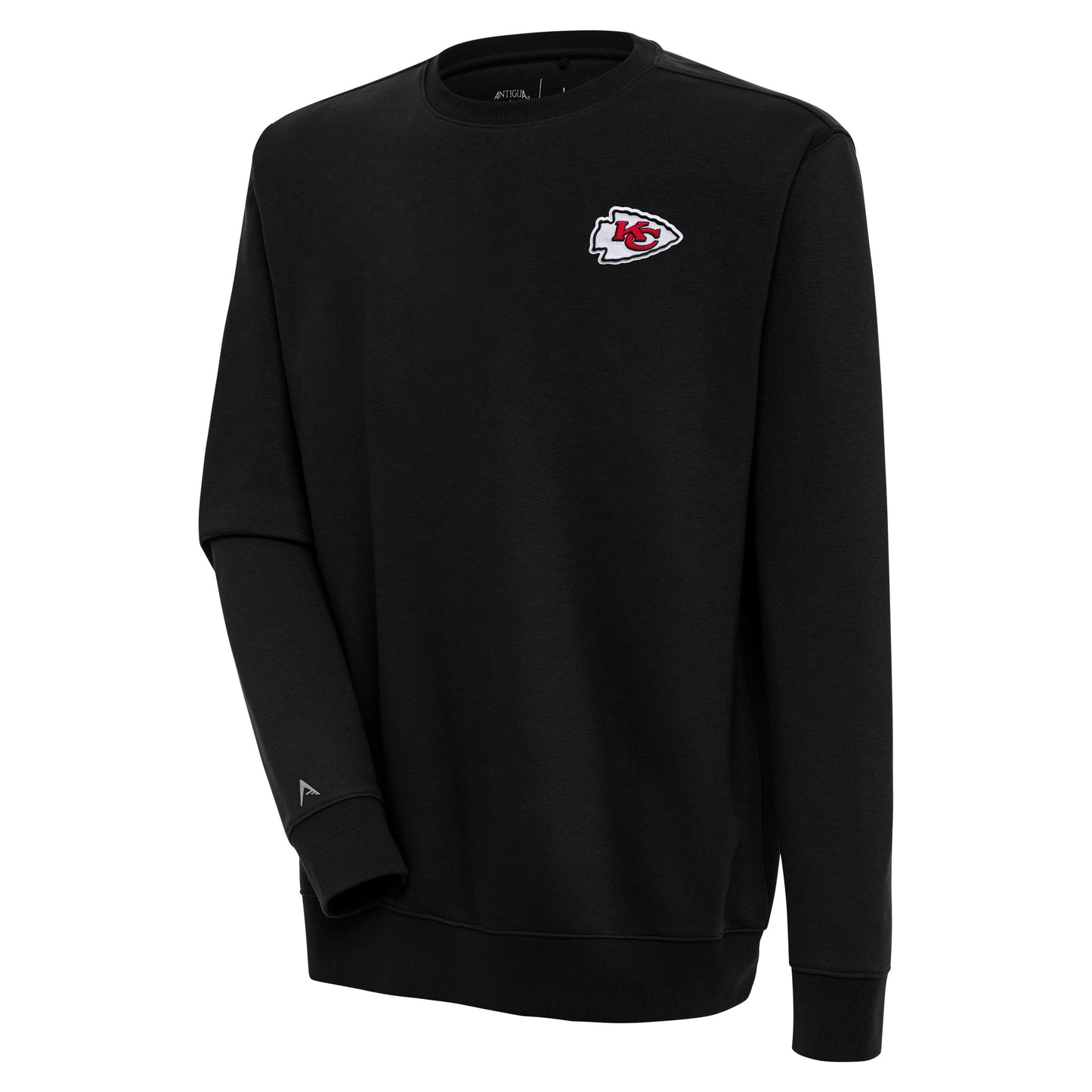 Men's Antigua  Black Kansas City Chiefs Victory Pullover Sweatshirt