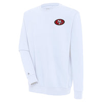 Men's Antigua  White San Francisco 49ers Victory Pullover Sweatshirt