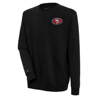 Men's Antigua  Black San Francisco 49ers Victory Pullover Sweatshirt