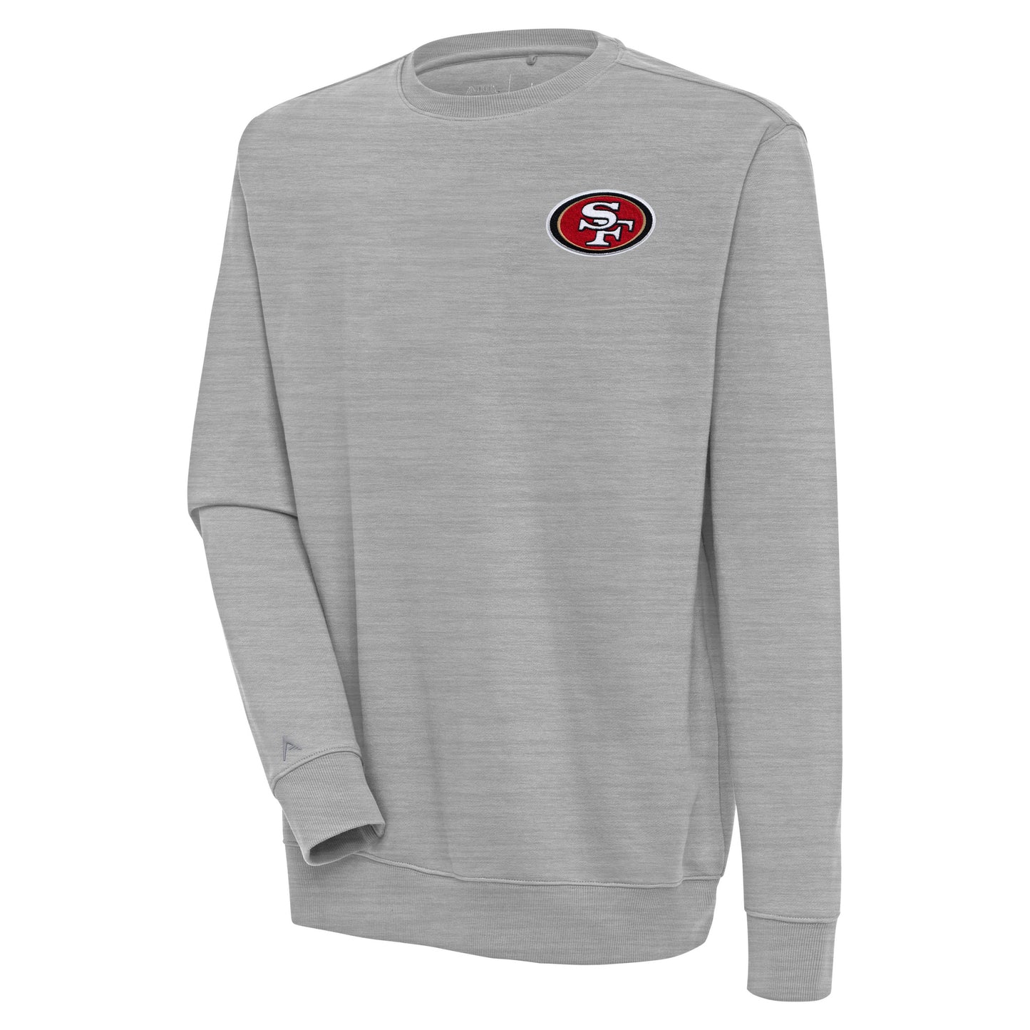 Men's Antigua  Heather Gray San Francisco 49ers Victory Pullover Sweatshirt