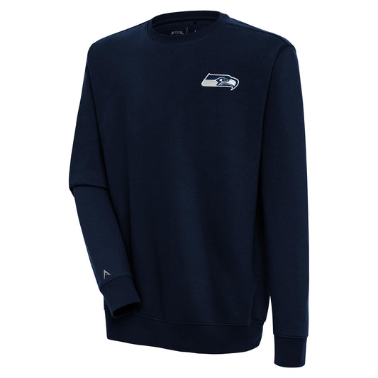 Men's Antigua College Navy Seattle Seahawks Victory Pullover Sweatshirt