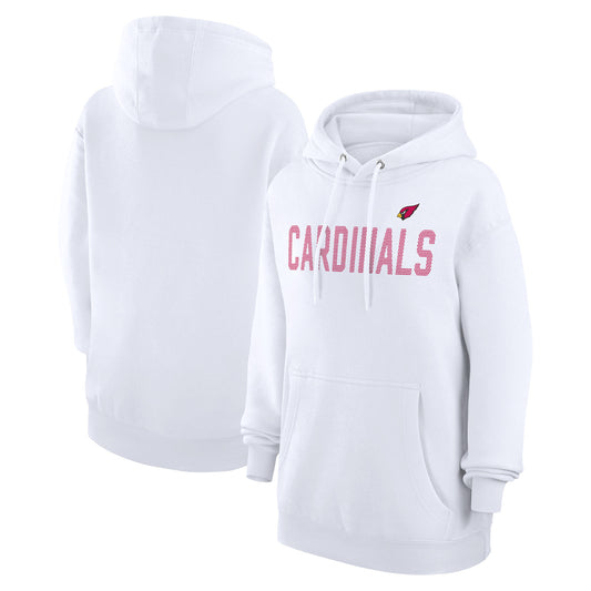 Women's G-III 4Her by Carl Banks  White Arizona Cardinals Dot Print Pullover Hoodie