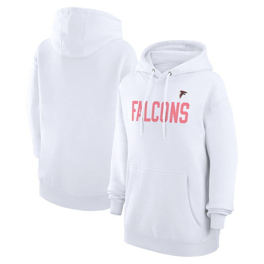 Women's G-III 4Her by Carl Banks  White Atlanta Falcons Dot Print Pullover Hoodie