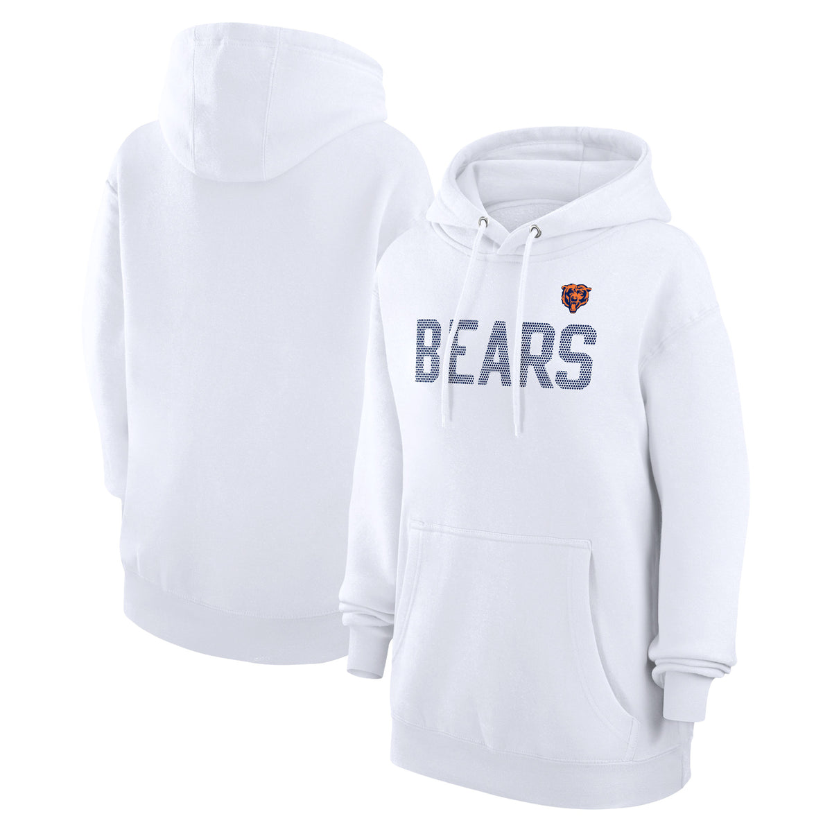 Women's G-III 4Her by Carl Banks  White Chicago Bears Dot Print Pullover Hoodie
