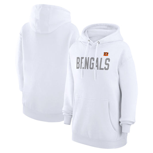 Women's G-III 4Her by Carl Banks  White Cincinnati Bengals Dot Print Pullover Hoodie