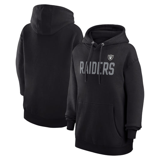 Women's G-III 4Her by Carl Banks  Black Las Vegas Raiders Dot Print Pullover Hoodie