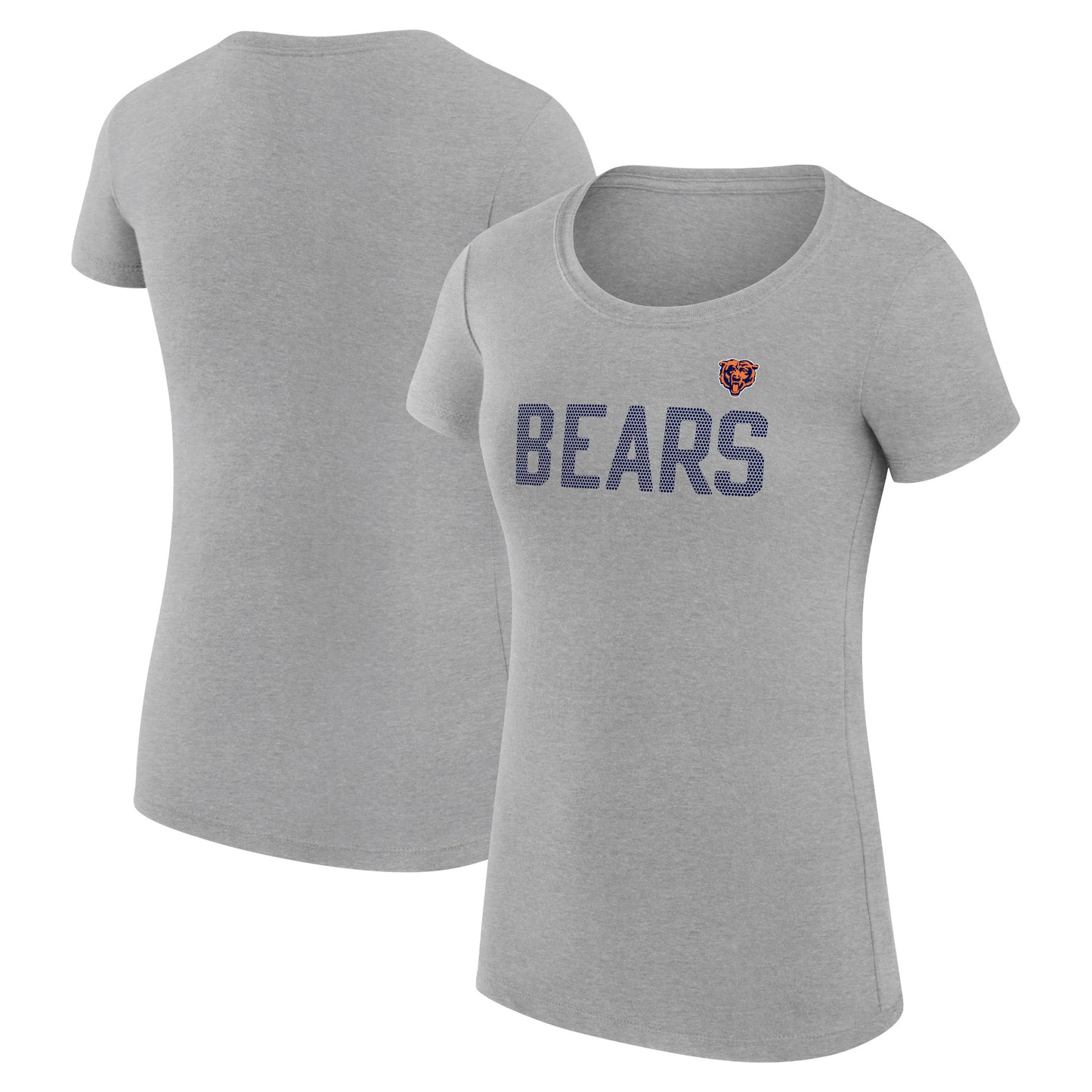 Women's G-III 4Her by Carl Banks Heather Gray Chicago Bears Dot Print Lightweight Fitted T-Shirt