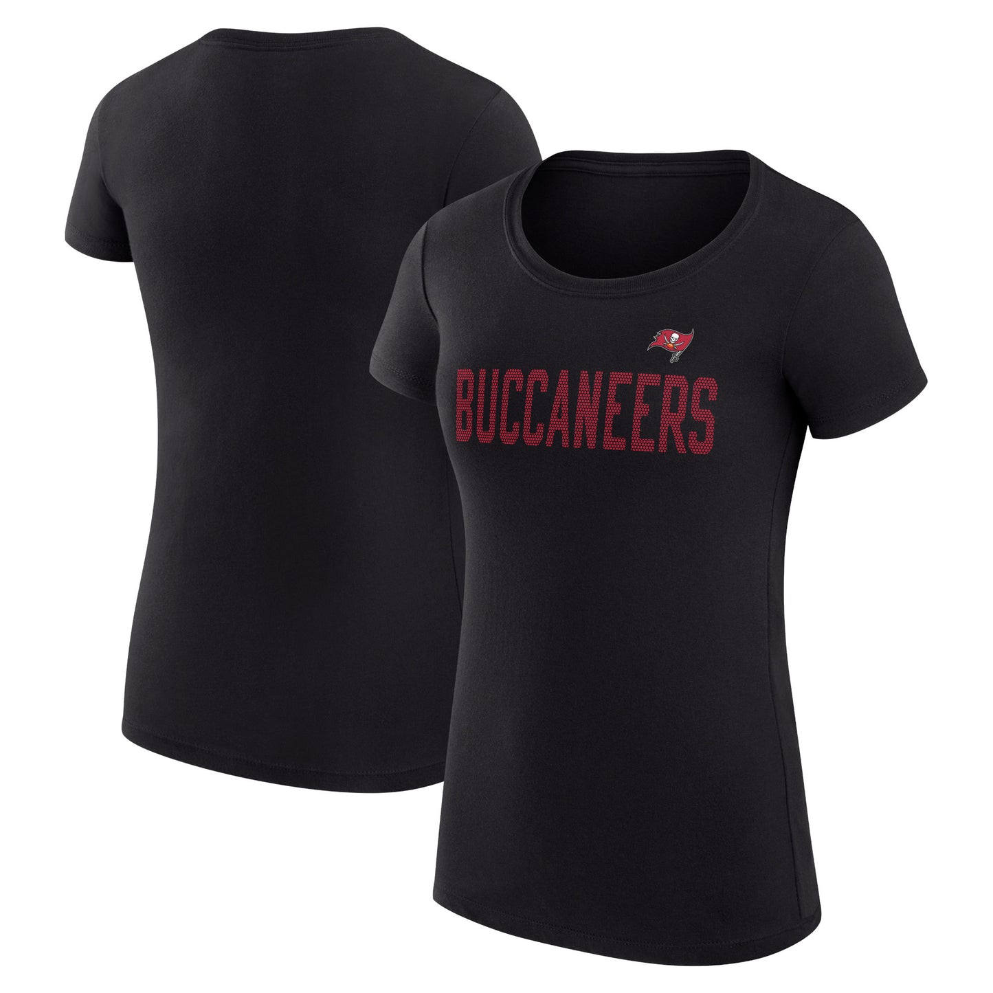 Women's G-III 4Her by Carl Banks Black Tampa Bay Buccaneers Dot Print Lightweight Fitted T-Shirt