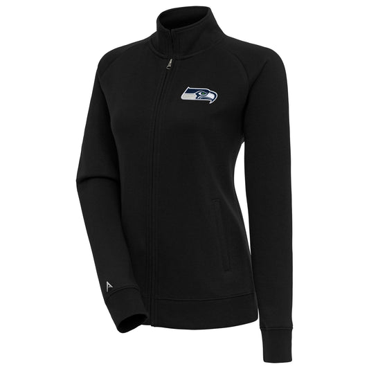 Women's Antigua  Black Seattle Seahawks Victory Full-Zip Jacket