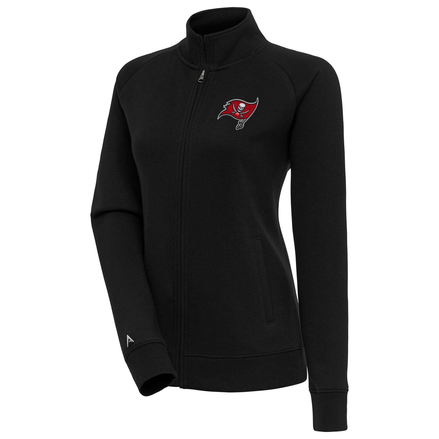 Women's Antigua  Black Tampa Bay Buccaneers Victory Full-Zip Jacket