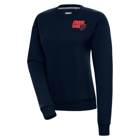 Women's Antigua  Navy Chicago Bears Victory Pullover Sweatshirt